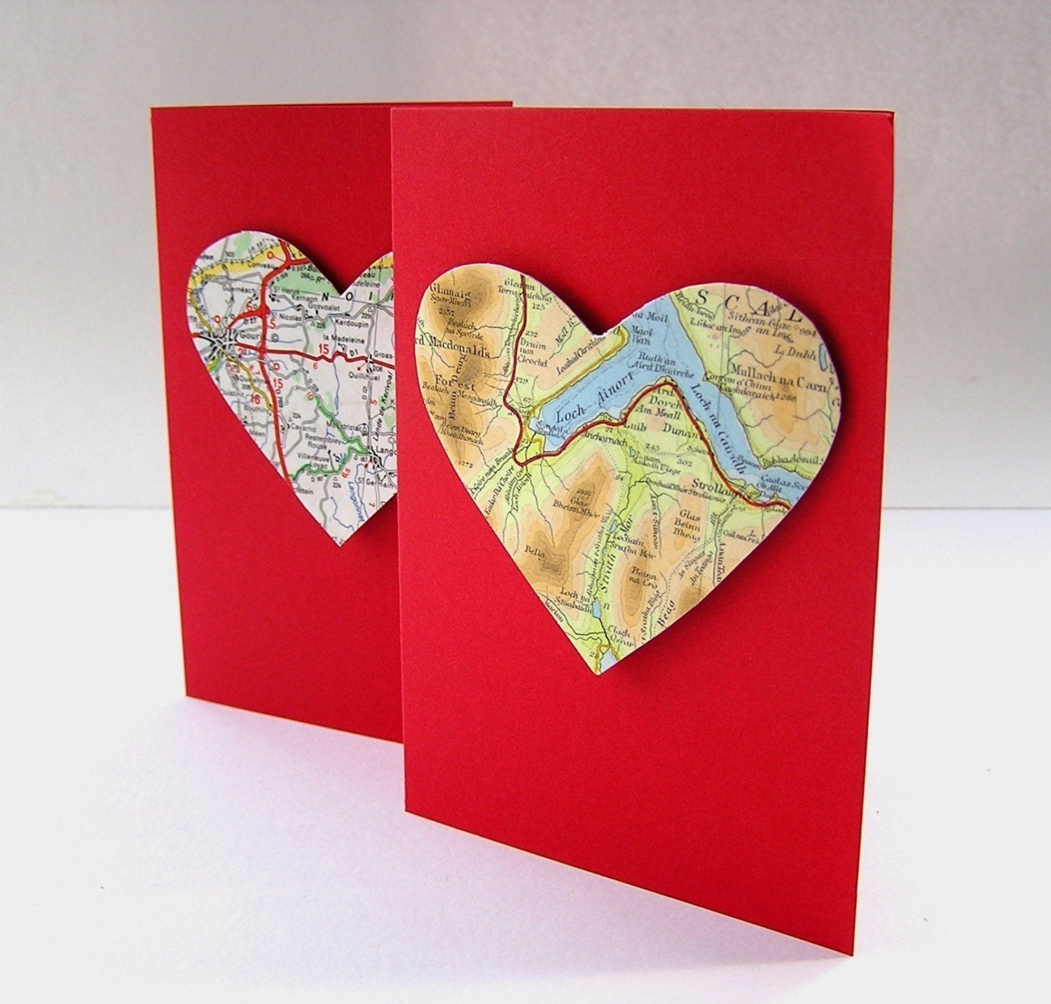 Map my heart valentines card 
