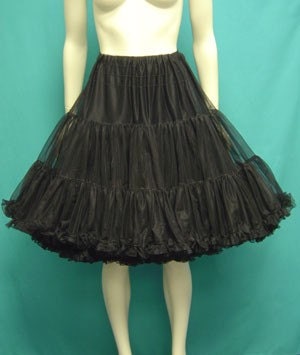 Vintage Black Nylon Petticoat Crinoline