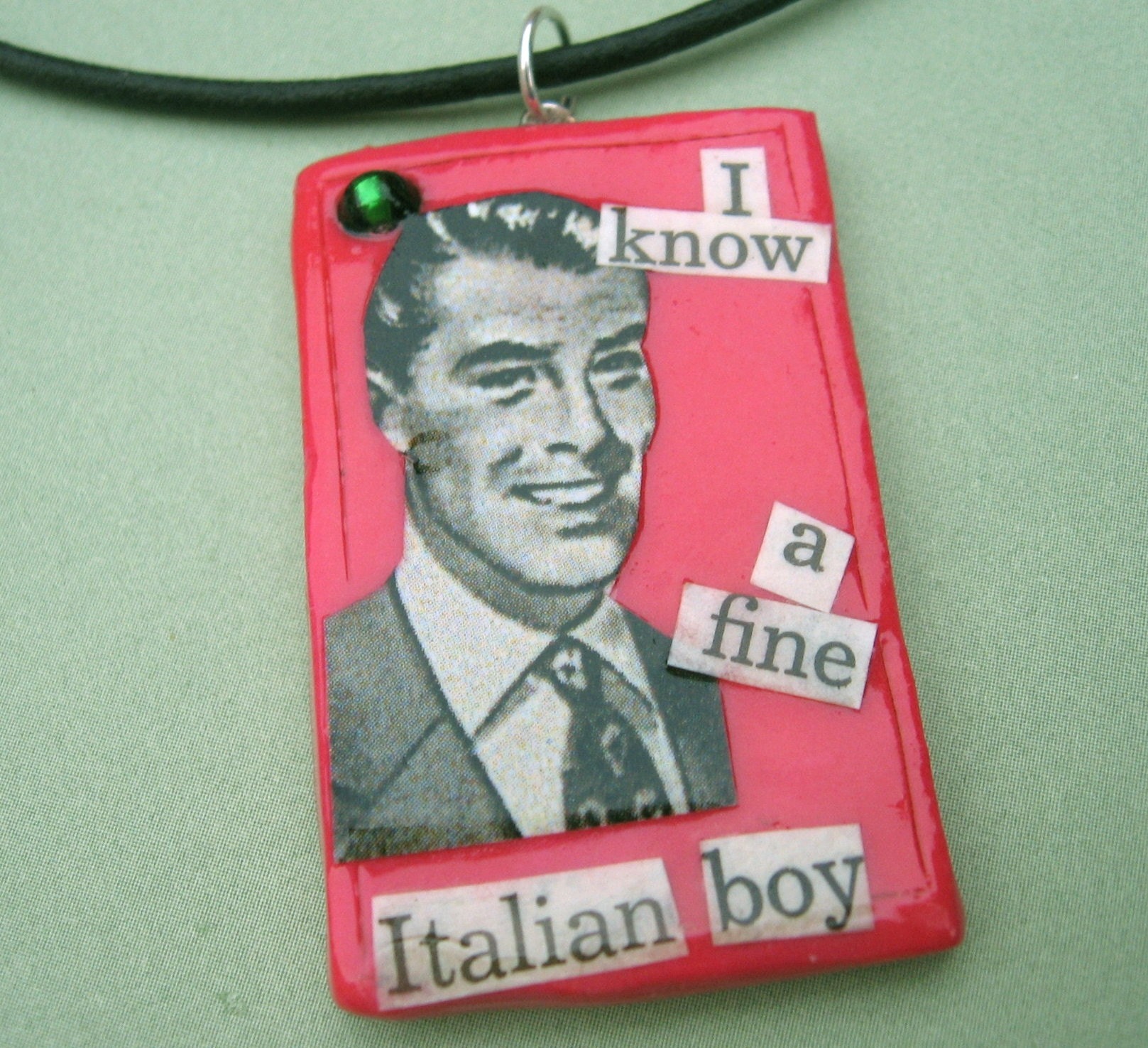 Fine Italian Boy pendant (on leather cord)
