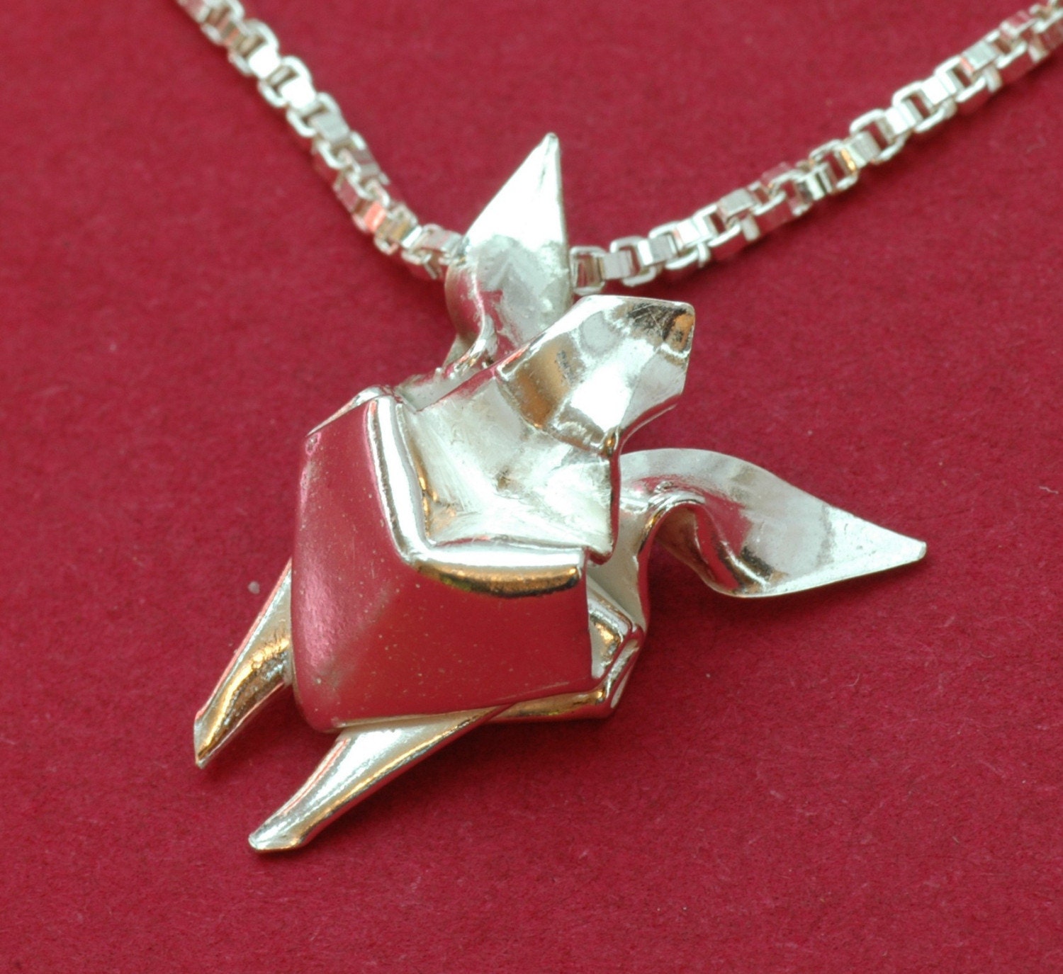 Origami Sea Turtle (Honu) Pendant and Necklace, EJA
