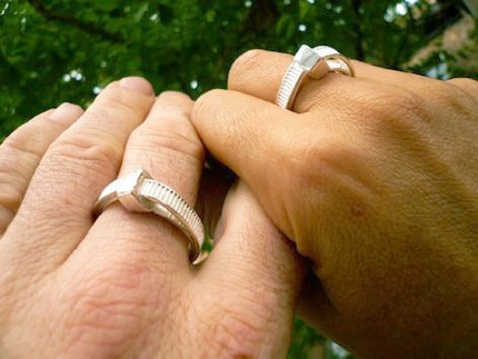 For the diehard DIYer check out metalnat's killer zip tie wedding rings