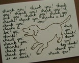 Thank You Cards 4 Set Excited Dog