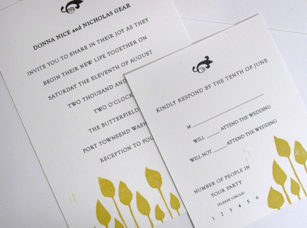 ecofriendly wedding invitations in orange so leafy wedding invitations