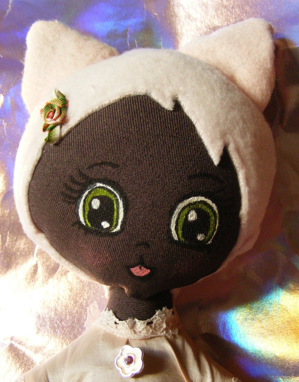 cute anime kitty girl. Tags: doll anime cat plush