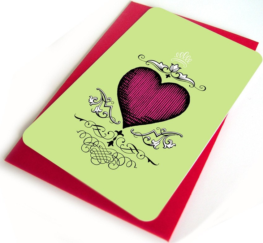 I heart you - set of 4 notecards and envelopes