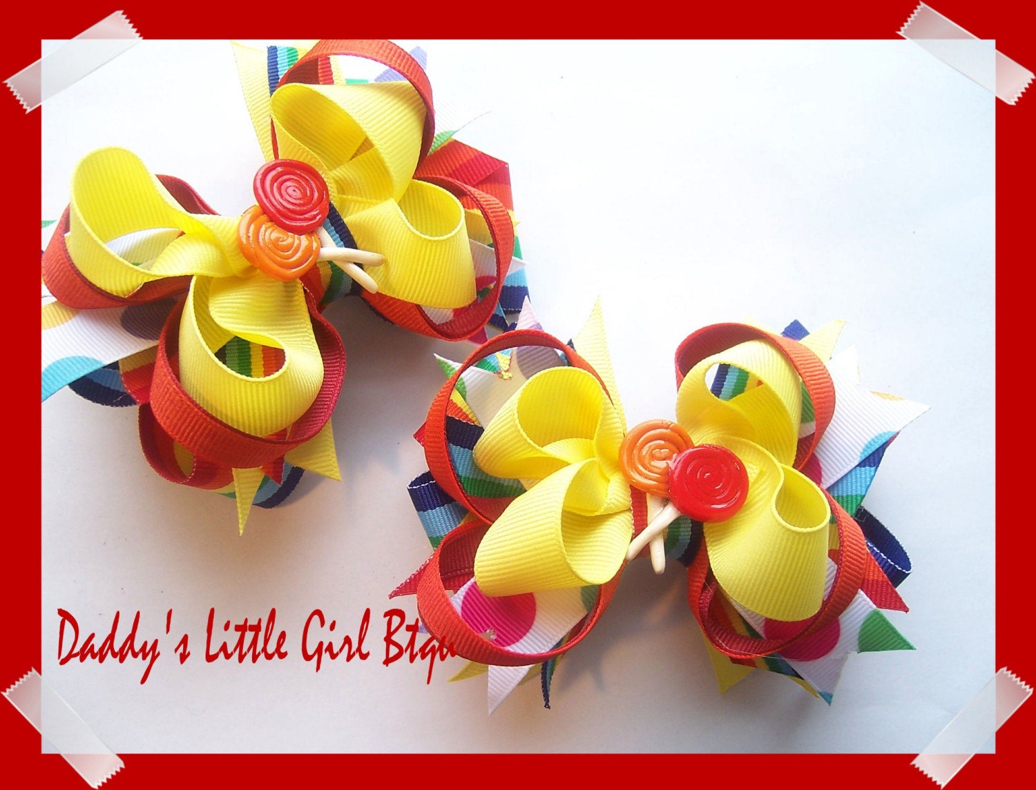 Lollipop Hairbows for Lollipops and Lizards Launch Bows from DaddysLittleGirlBtqu