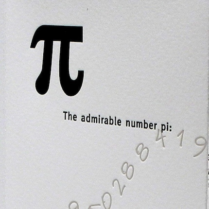 Pi (Letterpress Printed Artists Book) :: Etsy