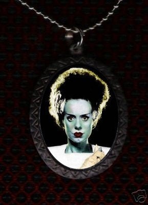 Green Bride of Frankenstein Horror DIY Necklace Gothic Emo Cool