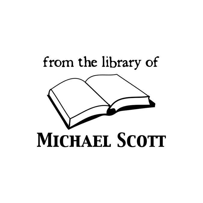 Custom From the Library Of Personalized Rubber Stamp - Michael