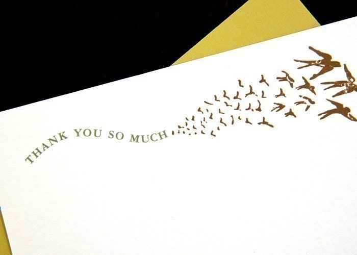 Set of 6 Swallows Note Card Set