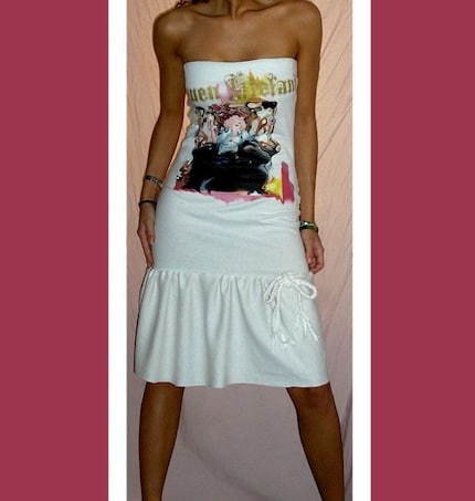 SALE - Venni Caprice Gwen Stefani White Punk Rock Goddess Dress S