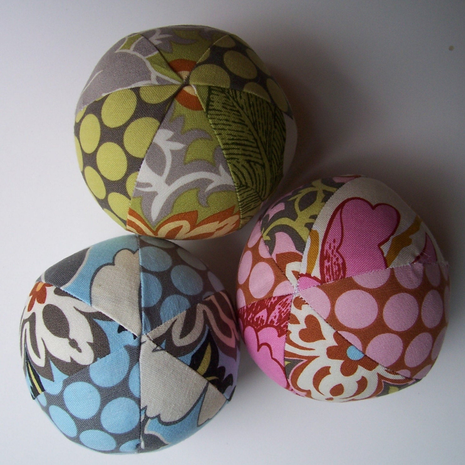 Amy Butler Lotus - Set of Three Soft Balls - Makes a Unique Gift