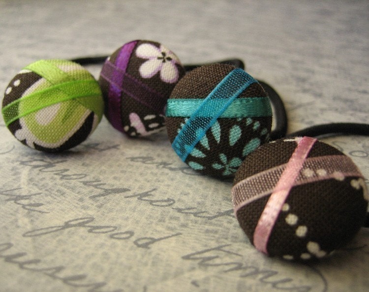 cute ponytail holders. Four Tiny Ponytail Holders