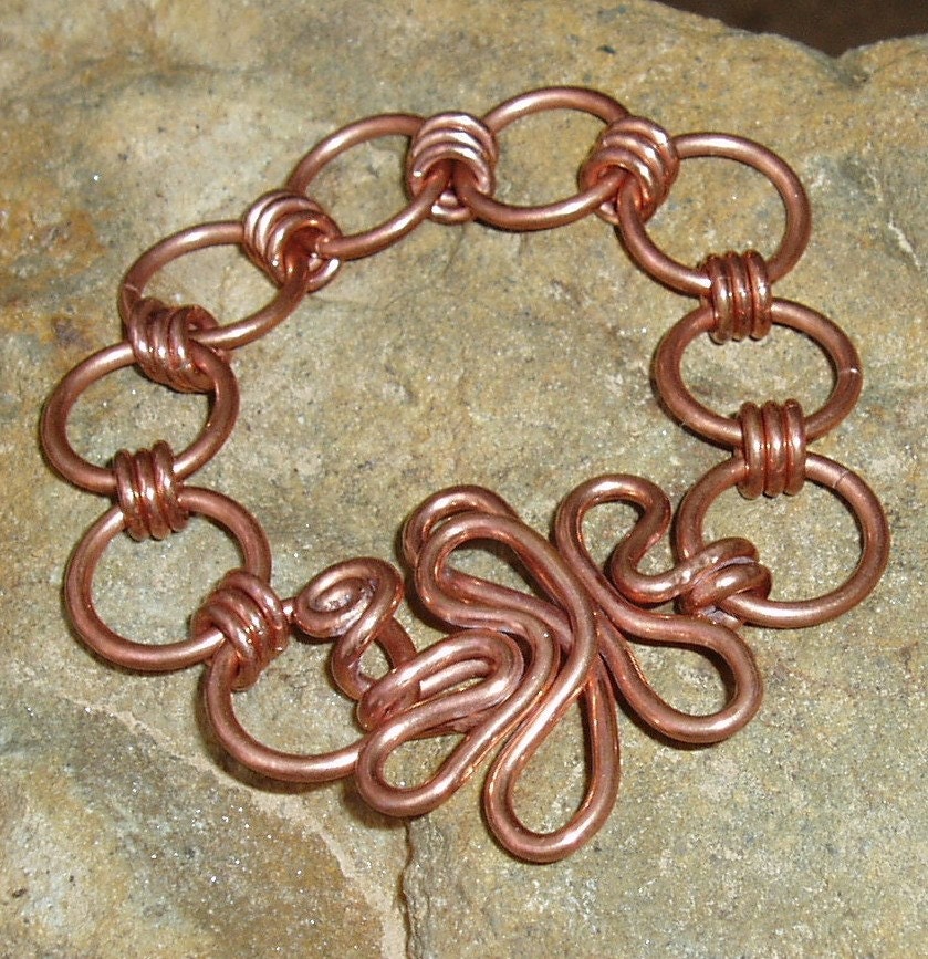 copper circles bracelet