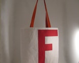 Reiter8 Red F Recycled Sail Tote Bag