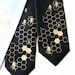 Hive - hand silkscreened bee necktie 