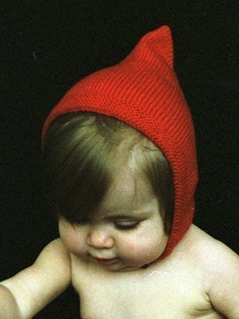 Newborn - Red Pixie Cap 